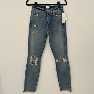 Mother Lightning Stunner Ankle Step Fray Jeans